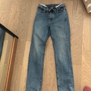 Alexander Wang Boot Cut Button Flip Jeans